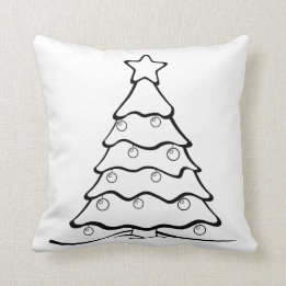Coussin L'amusement me colorent arbre de Noël astucieux