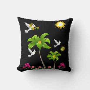 Coussin lancer des oiseaux de décolleté