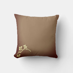 Coussin Lancer l'oreiller Brown or Flower