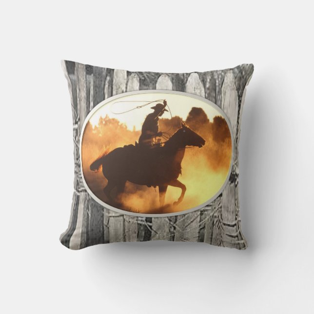 Coussin Lancer l'oreiller Cowboy (Recto)