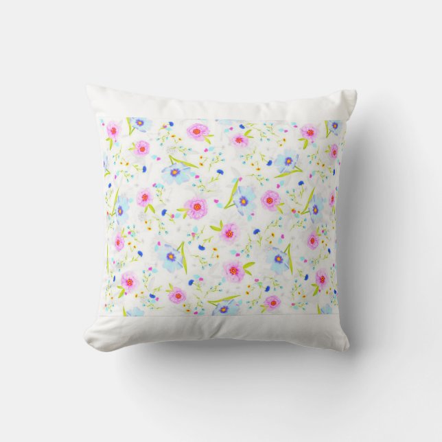 Coussin Lancer l'oreiller en blanc. (Recto)