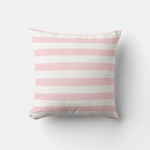 Coussin Lancer l'oreiller rose et blanc bande