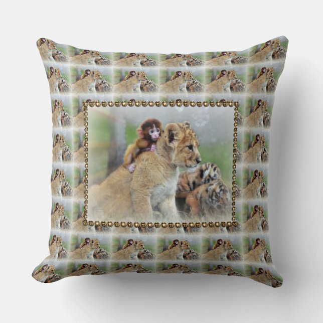 Coussin Lancer l'oreiller/tigre blanc (Recto)