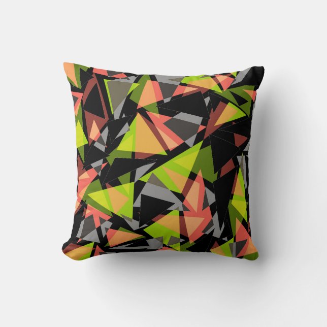 Coussin Lancer l'oreiller Triangles géométriques sans cout (Recto)