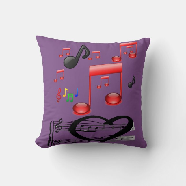 Coussin lancer pillow decore musique guitare (Recto)