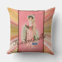 Lancez l'oreiller blanc (Mademoiselle) RFPMDesigns