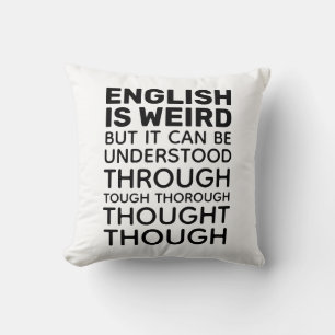 Coussin L'anglais est une mauvaise grammaire