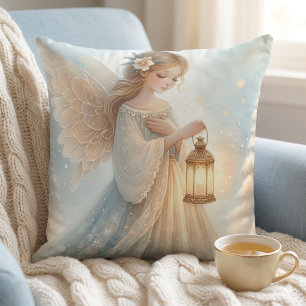 Coussin Lanterne d'ange céleste d'hiver de réconfort