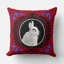 Lapin Blanc Étrange : Rouge, Bleu, Rose & Noir