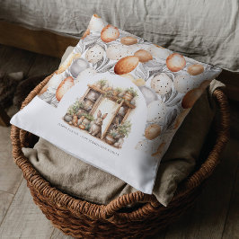 Coussin Lapin de Pâques Beige Russe Personnalisé