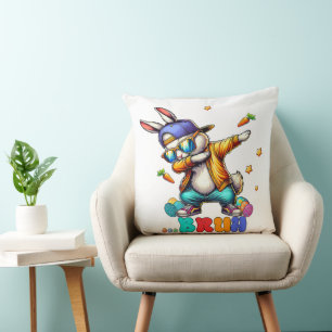 Coussin Lapin de Pâques drôle de Bruh Dab