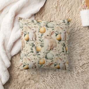 Coussin Lapin de Pâques Floral Vintage (5)