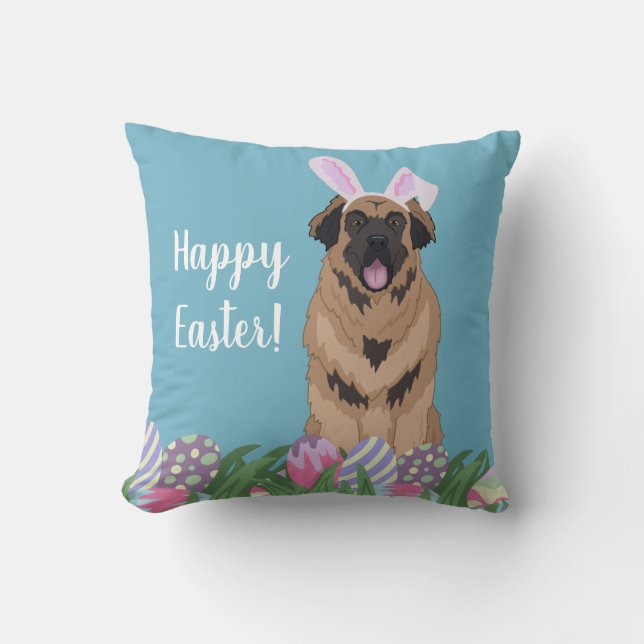Coussin Lapin de Pâques Leonberger  (Recto)