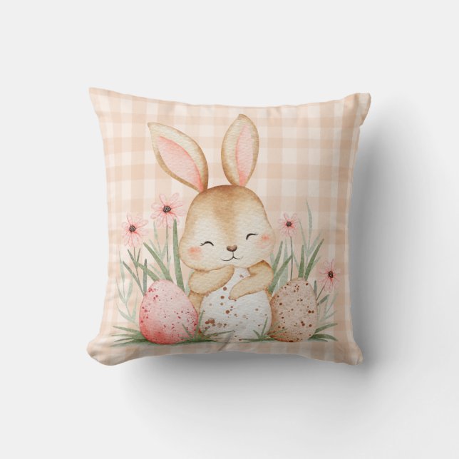 Coussin Lapin de Pâques mignon (Recto)