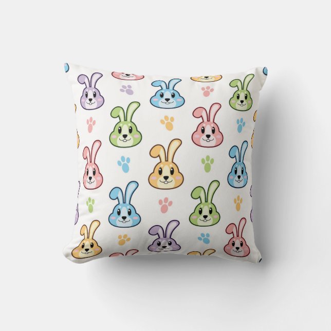 Coussin Lapin de Pâques mignon | Fêtes (Recto)