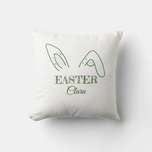Coussin lapin de Pâques oreilles de lapin ajoutez nom text