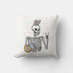 Coussin Lapin de Pâques squelette Rock Hand Rocker Garçons