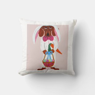 Coussin lapin de Pâques teckel