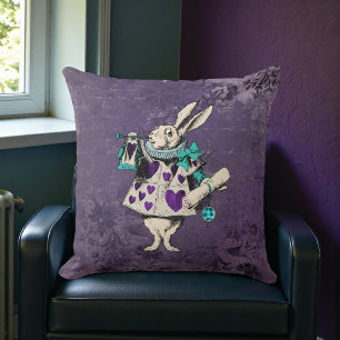 Coussin Lapin foncé Alice Rustique Violet profond
