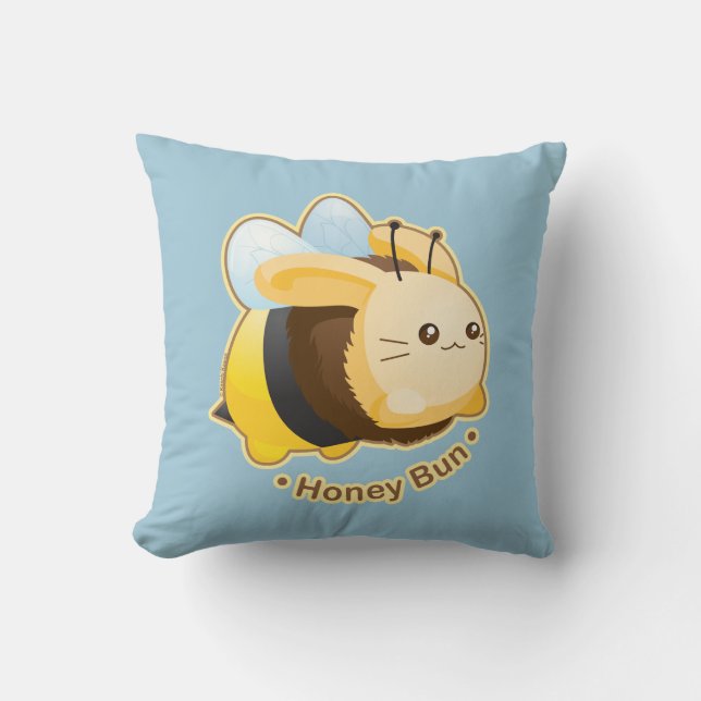 Coussin Lapin mignon de petit pain de miel (Recto)