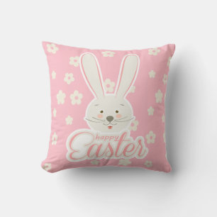 Coussin LAPIN MIGNON JOYEUX PÂQUES FÊTE Tendances