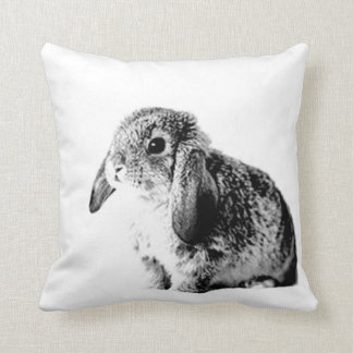 Coussin Lapin noir et blanc