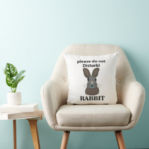 Coussin Lapin S'il vous plaît Ne pas déranger Lapin drôle