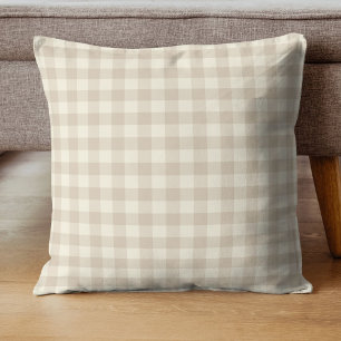 Coussin Lapins Câlins Gingham - motif neutre.