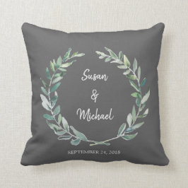 Coussin L'aquarelle rustique part du mariage de jeunes
