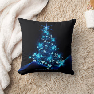 Coussin l'arbre de Noël stylisé et lumineux de SlipperyJoe