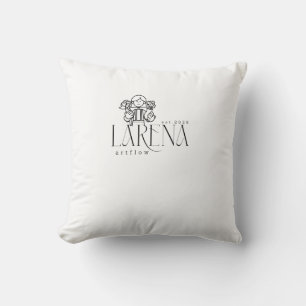 Coussin LARENA Artflow – Emblème de logo floral