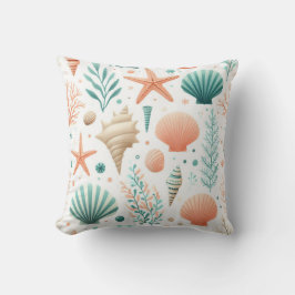 Coussin L'art coquille côtière