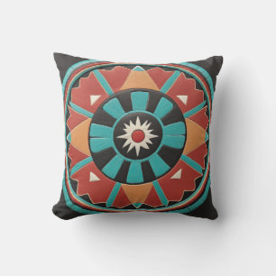 Coussin L'art de l'argile d'inspiration autochtone