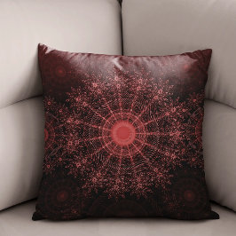 Coussin L'art floral étincelant de pourpre