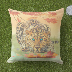 Coussin L'art léopard