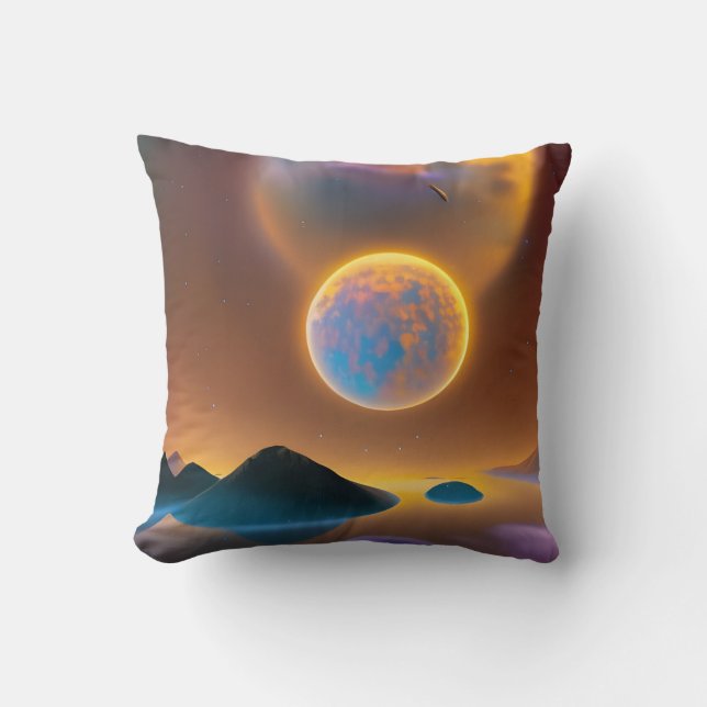 Coussin L'art paysagère de la lune (Recto)