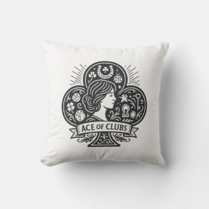 Coussin L'As des Clubs — Lady Luck Cameo