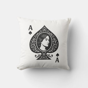 Coussin L'As Des Pique — Emblème De Filigree Lady Cameo
