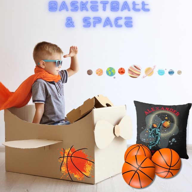 Coussin L'astronaute spatiale Slamdunk Cool Kids Basketbal (Créateur téléchargé)