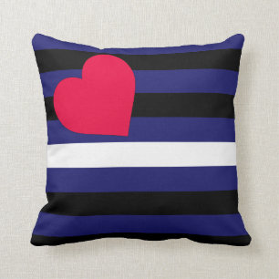 Coussin Latex en cuir et drapeau de fierté de BDSM