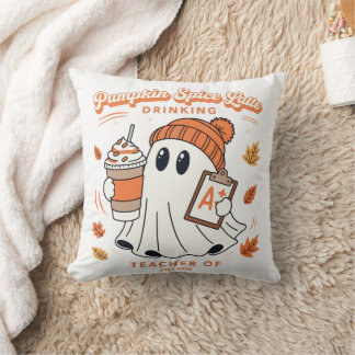 Coussin Latte au goût de citrouille Fantôme Nom personnali