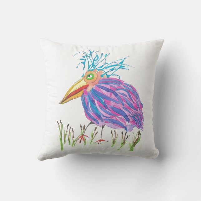 Coussin Laurence avec rinçage bleu intérieur/extérieur (Verso)