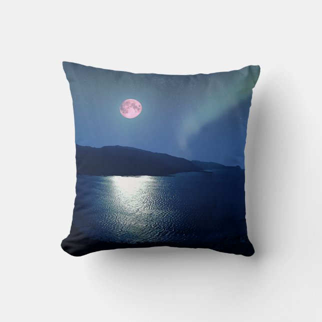 Coussin L'aurore rouge de lune (Recto)
