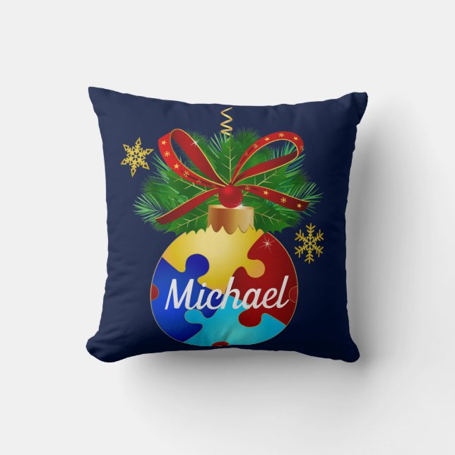 Coussin L'autisme de Noël (Recto)