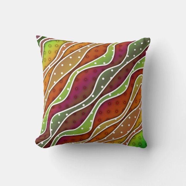 Coussin L'AUTOMNE BARRE le Lumbar ou les carreaux (Recto)