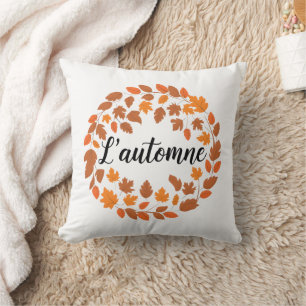 Coussin L'automne, Illustration française d'automne, Saiso