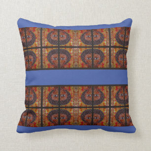 Coussin Lavande bleu Accent éthiopien traditionnel Thon 