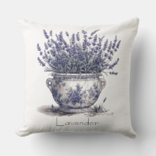 Coussin Lavande en bleu de Delft
