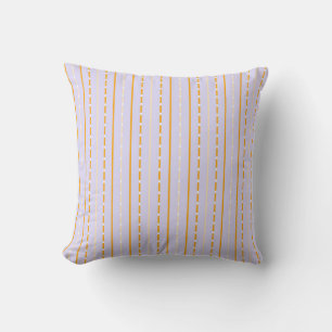Coussin Lavande et Motif orange