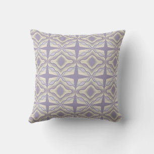 Coussin Lavande Gris Craie Octogone Étoile Design Géométri
